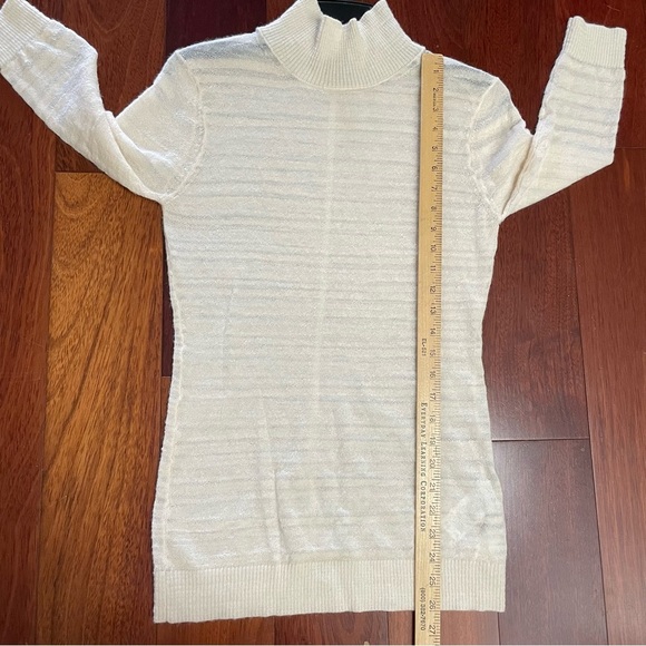 1-01 BABATON Cashmere Alpaca Blend Turtleneck Sweater Thin Knit Cream S NWOT B19 - Picture 9 of 10